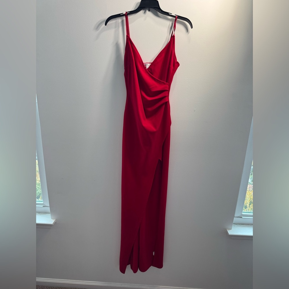 Emerald Sundae Asymmetrical Red Dress